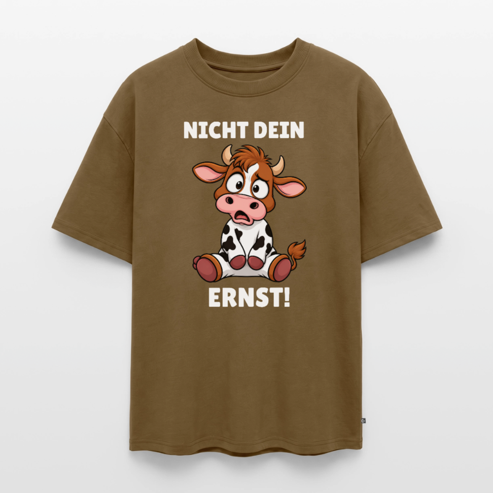 Nicht dein Ernst Unisex Premium Oversized Organic T-Shirt - Nussbraun